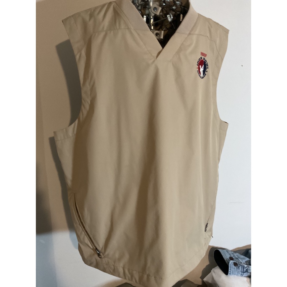 Vest & Polo Shirt Port‎ Authority Mens XL Tan Iron Bowl Challenge Golf Wind Tan